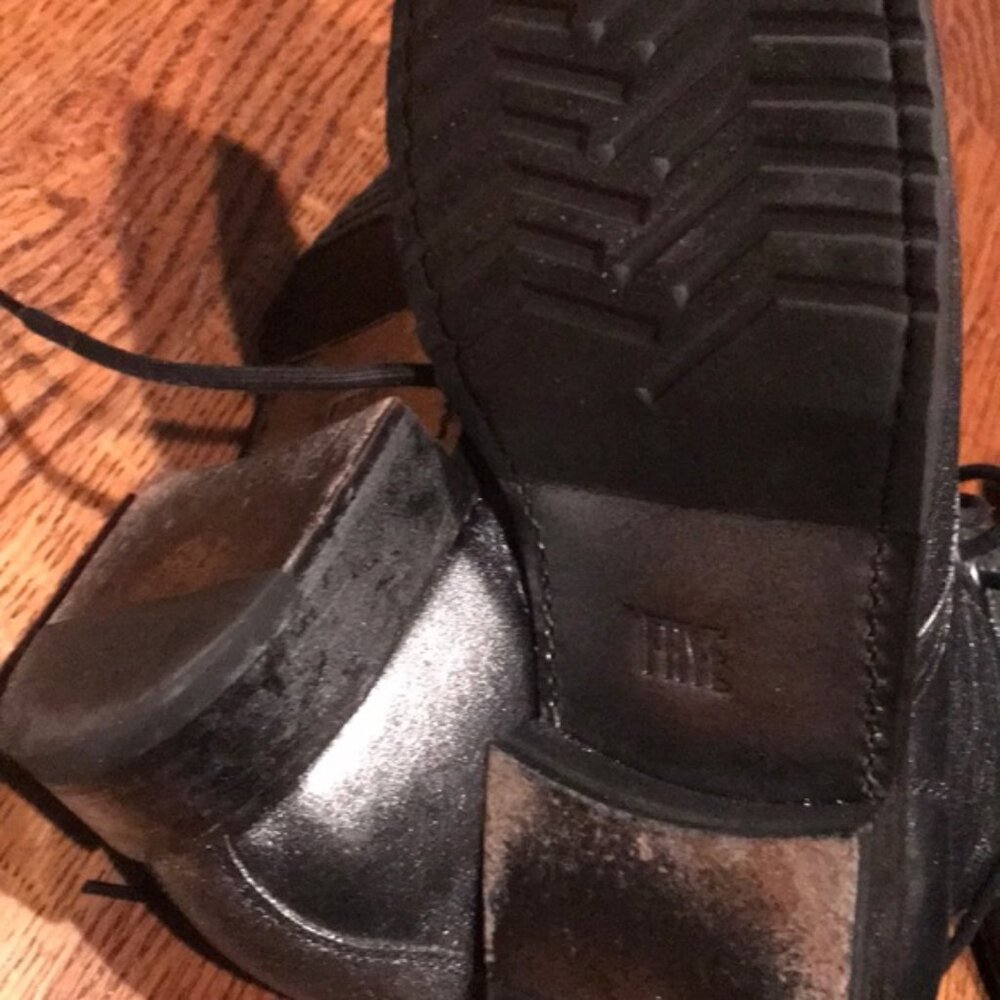 Frye Womens Boots Black Silver Size 10 Excellent Condition - Picture 2 of 4
